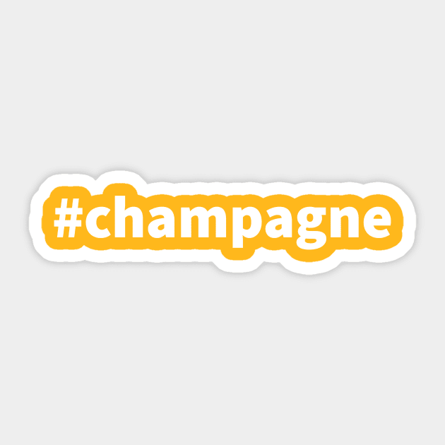 Hashtag Wines: Champagne Sticker by winepartee